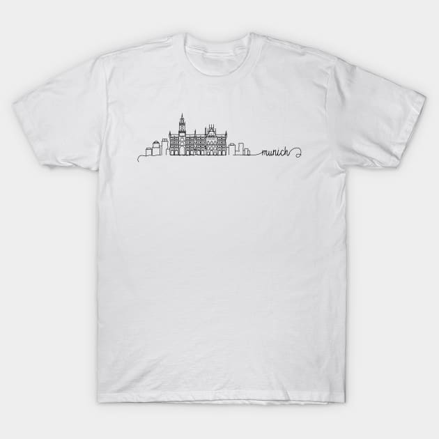 Munich City Signature T-Shirt by kursatunsal